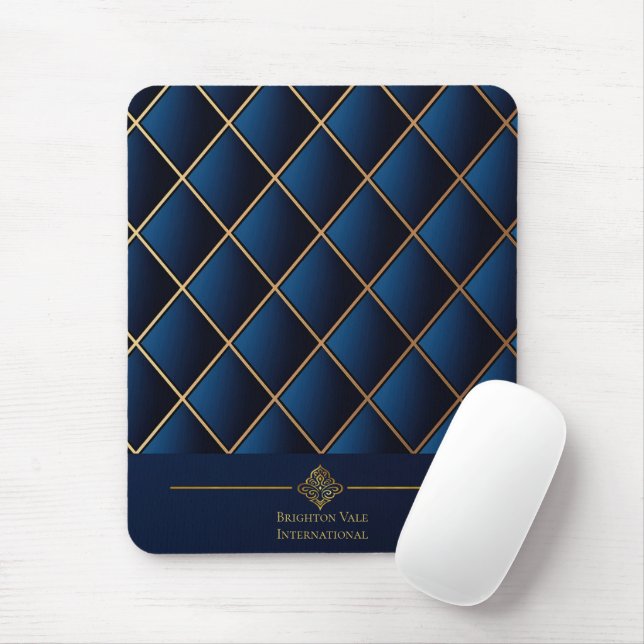 Mousepad Executivo Dourado Navy Luxo (Com mouse)