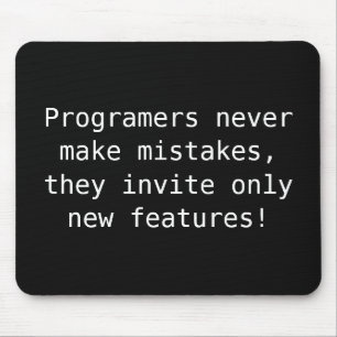 Mousepad EXEMPLO: SOMENTE COR/preto + seu texto engraçado