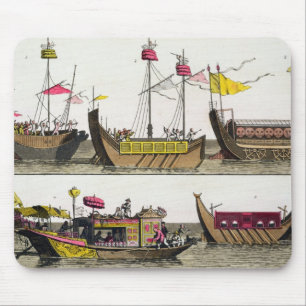 Mousepad Exemplos dos navios chineses, ilustração 'de Le 