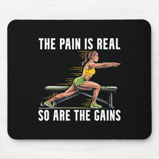 Mousepad Exercício de Agachamento Búlgaro Fitness Musculaçã (Frente)