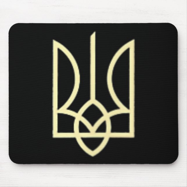 Mousepad Exército da Ucrânia Símbolo do Tridente Meio Ucran (Frente)