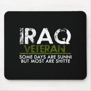 Mousepad Exército de Vet Engraçado do Iraque Veterano