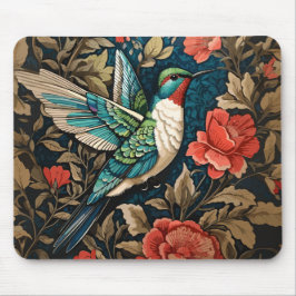 Mousepad Exótico Hummingbird William Morris Inspirou Floral