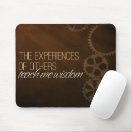 Mousepad "Experiências ensinam sabedoria" Afirmação de Moti