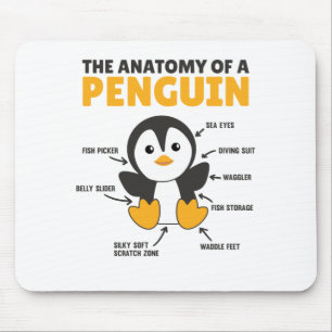 Mousepad Explicação Engraçada De Pinguim A Anatomia
