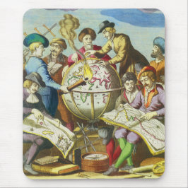 Mousepad Exploradores Vintage com Mapa de Globo Antigo, 154