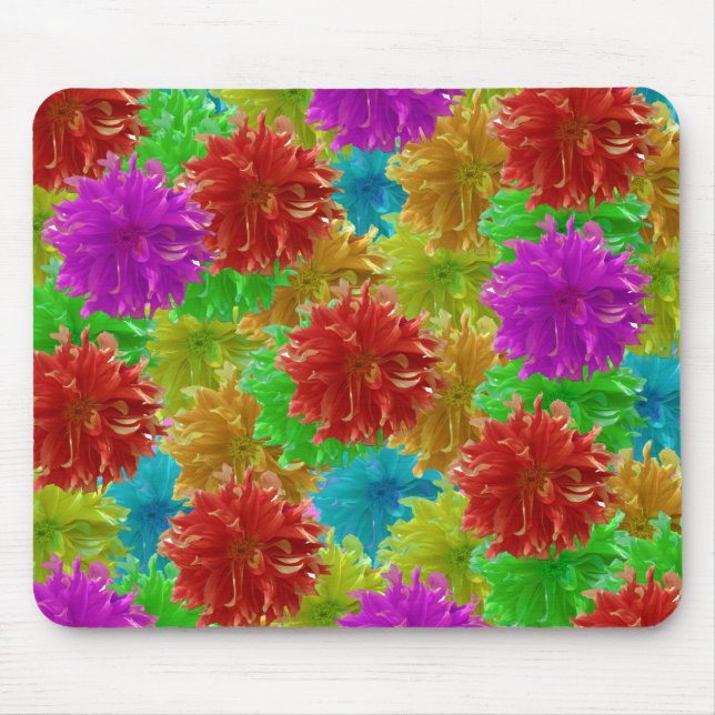Mousepad Explosão da Flor Rainbow Dahlia (Frente)