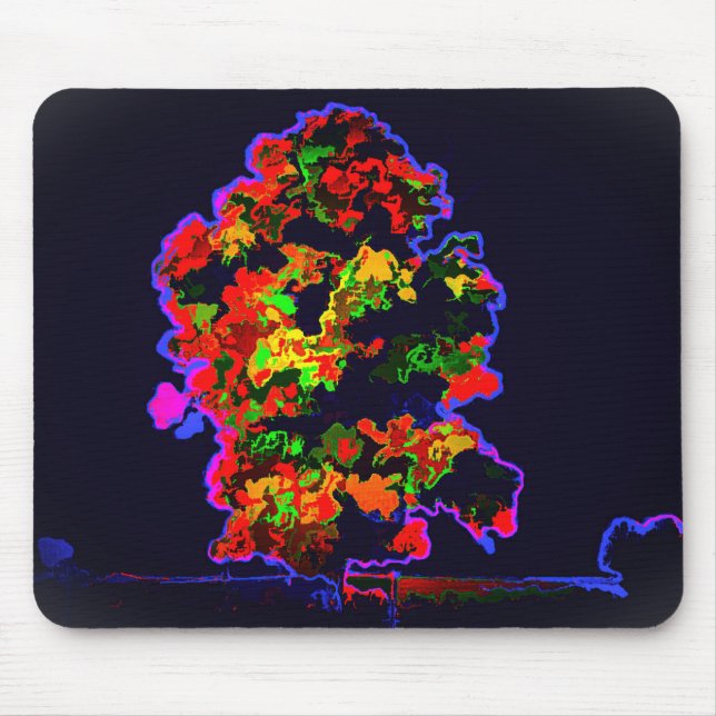 Mousepad Explosão de árvore neon (Frente)