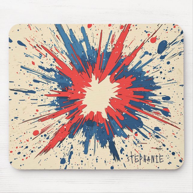 Mousepad Explosão de Pop de estilo cômico (5) (Frente)