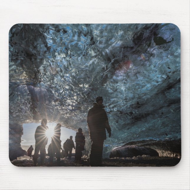 Mousepad Explosão de Sol em Pessoas na Caverna de Gelo (Frente)