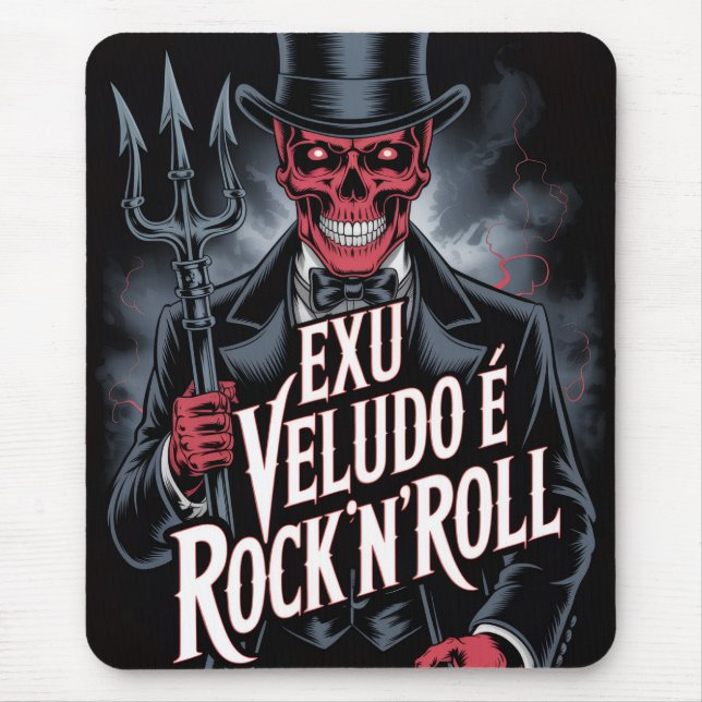 Mousepad Exu Veludo é Rock'N'Roll #1 (Frente)
