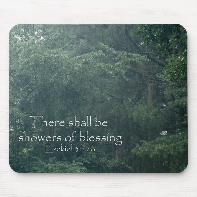 Mousepad Ezekiel 34:26 Haverá chás de bênção. (Frente)