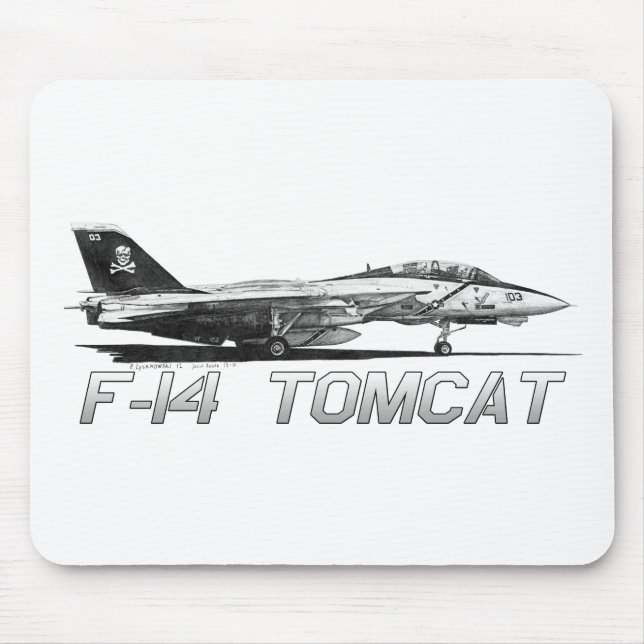 Mousepad F14 Tomcat VF-103 Rogers alegre - desenho (Frente)