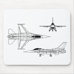 Mousepad F-16 Falcão de Luta