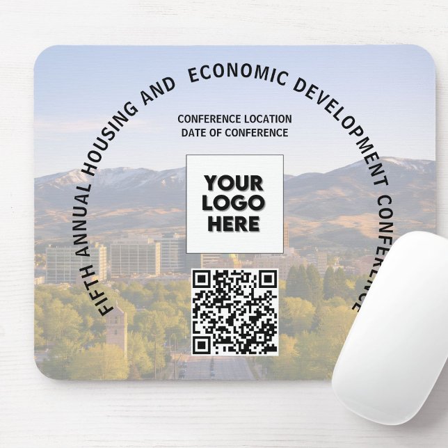 Mousepad F+Business Conference Replace Photo Logo QR Code  (Criador carregado)