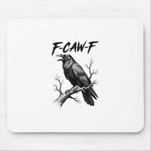 Mousepad F Caw F Corvo Amante Coruja Meme Estilo Clássico