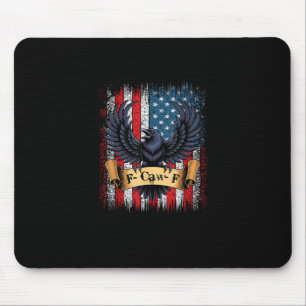 Mousepad F-Caw-F Corvo Pássaro Retro Bandeira EUA Vintage F