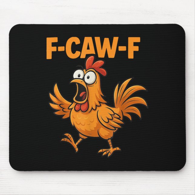 Mousepad F-caw-f Crow Funny Fcawf Black Bird Meme G (Frente)