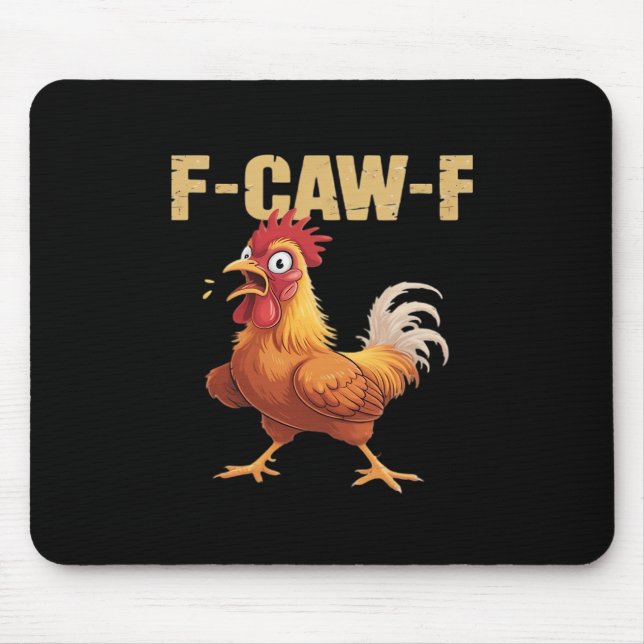 Mousepad F-Caw-F Crow Gothic Funny Humor (Frente)