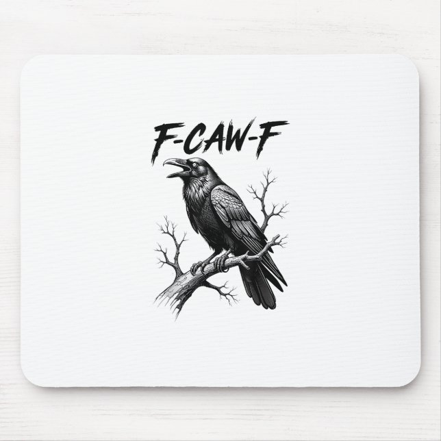 Mousepad F Caw F Crow Lover Raven Meme Classic Style (Frente)