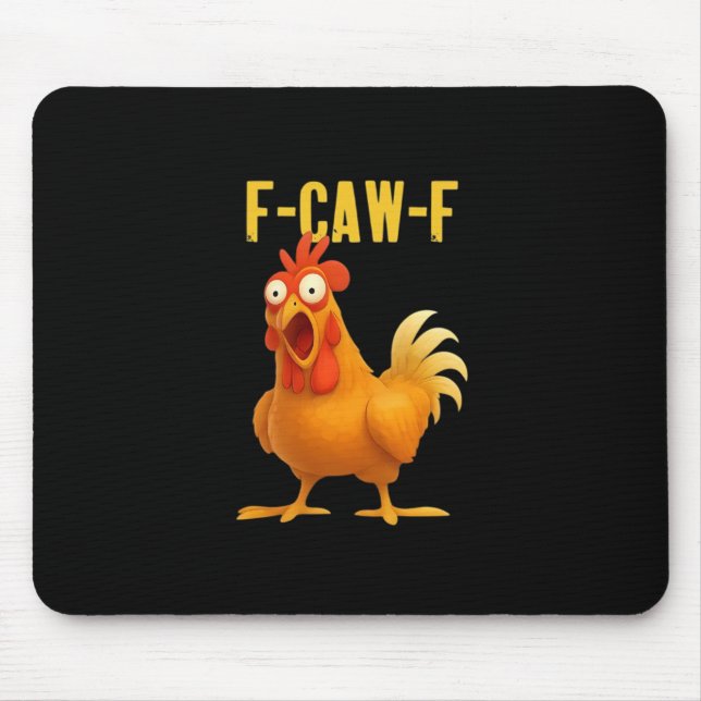 Mousepad F Caw F Funny Chicken Meme Trendy Modern Style (Frente)