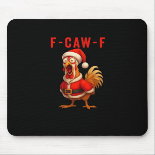 Mousepad F-Caw-F Galinha de Natal Engraçada Essencial
