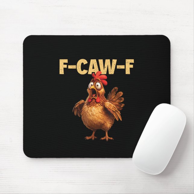 Mousepad F Caw F Galinha Engraçada Piada Humor Negro Sarcas (Com mouse)
