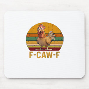 Mousepad F-Caw-F Humor de Frango Essencial Minimal Limpo