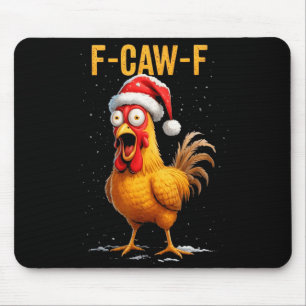 Mousepad F-caw-f Humor de Galinha Engraçado Meme Natal Home