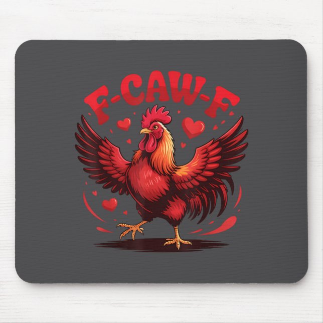 Mousepad F-caw-f Humor Engraçado de Frango F-caw-f Citação  (Frente)