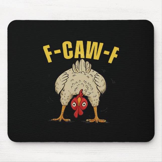 Mousepad F-Caw-F Humor Gothic Crow Funny Aesthetic Style (Frente)