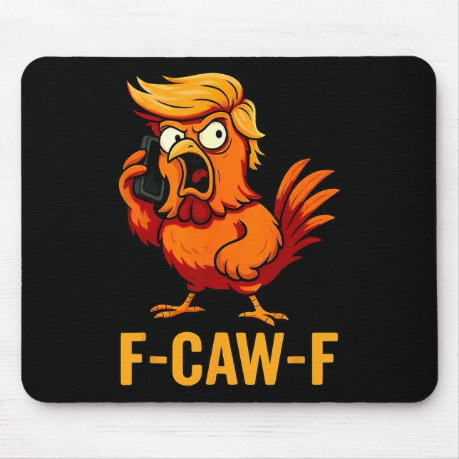 Mousepad F-caw-f Piada de Frango Engraçada Citação Meme de  (Frente)
