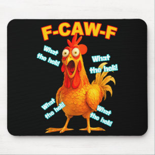 Mousepad F-caw-f Qual É O Heli Frango Meme Divertido Vintag