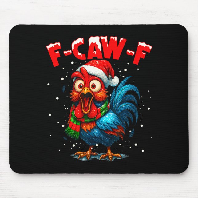Mousepad F Caw F Raven F-caw-f Chicken Meme Funny Quote Roo (Frente)