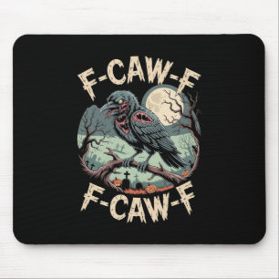 Mousepad F-caw-f Zombie Crow Halloween Black Crow Vintage H