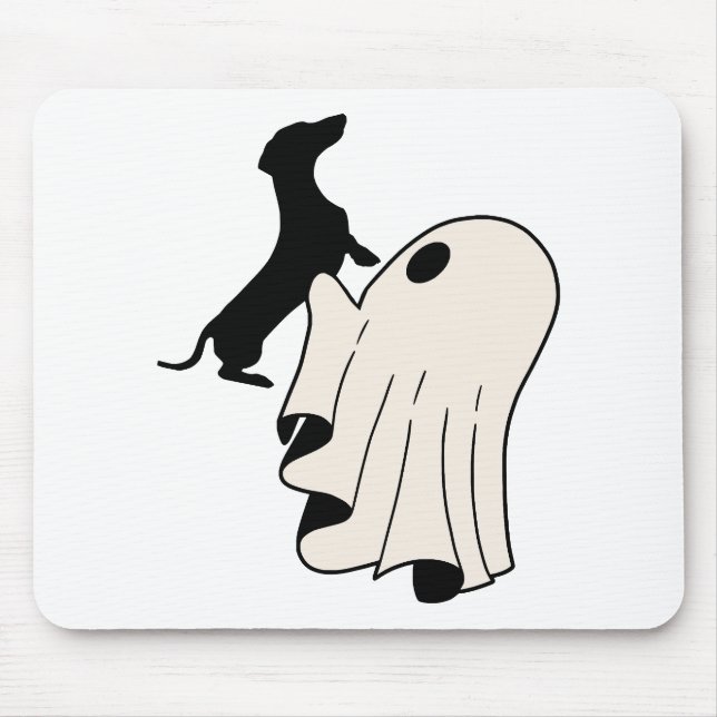 Mousepad Fã de Dachshund Fantasma Fofo (Frente)