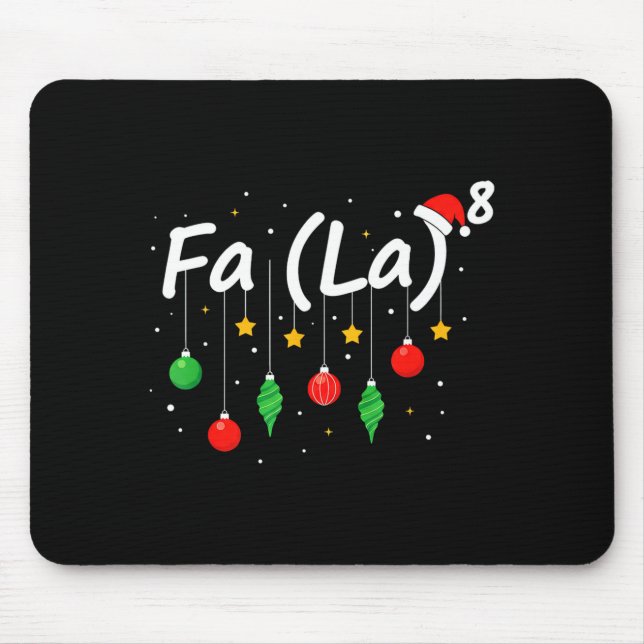 Mousepad Fa (la) 8 Funny Christmas Santa Fa La Math Teacher (Frente)