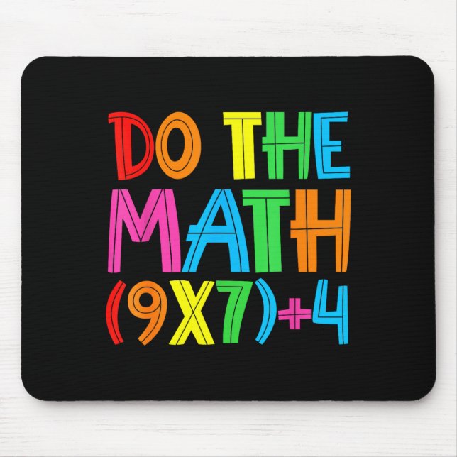 Mousepad Faça A Conta 67 Meme 6 7 Divertido Seis Sete Mulhe (Frente)