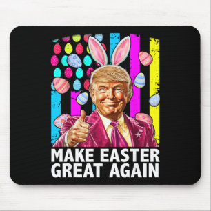 Mousepad Faça a Páscoa Grande Novamente Coelho Trump Divert