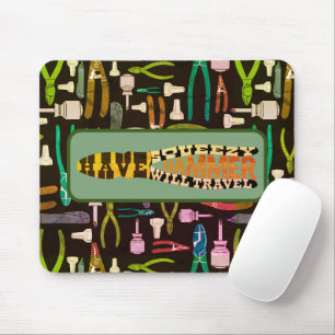Mousepad Faça com que o martelo apertado seja retro na Viag