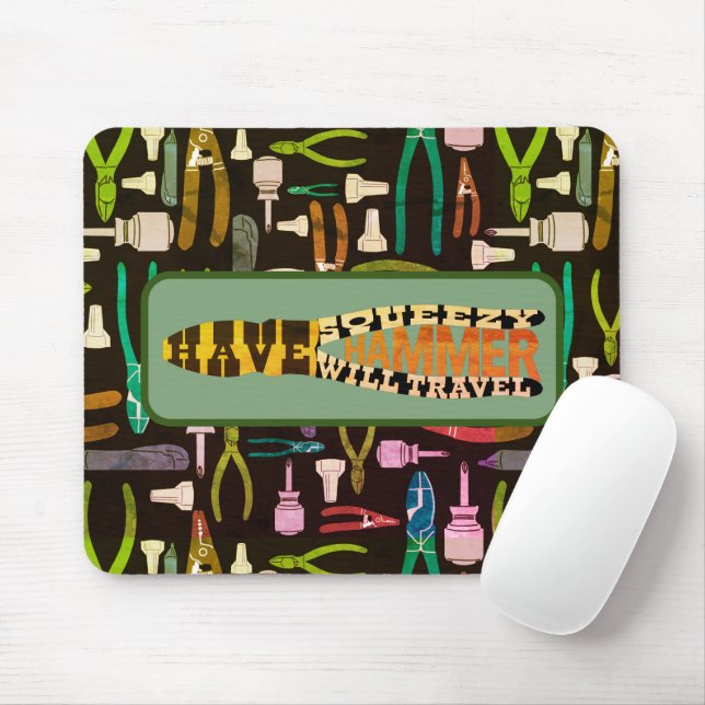Mousepad Faça com que o martelo apertado seja retro na Viag (Com mouse)