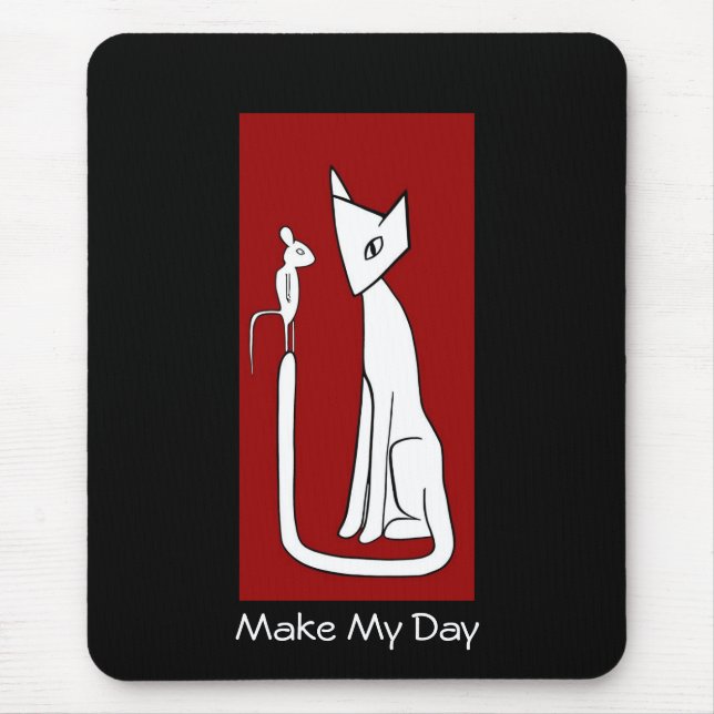Mousepad Faça Meu Dia - Gato & Rato (Frente)