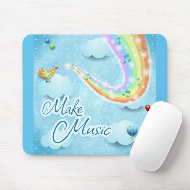 Mousepad Faça música, arte digital (Com mouse)