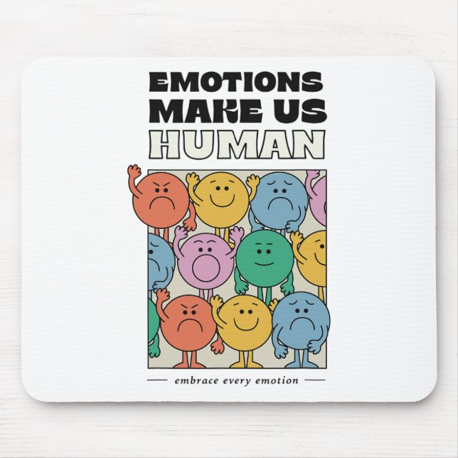 Mousepad Faça-nos uma citação positiva da saúde mental retr (Frente)