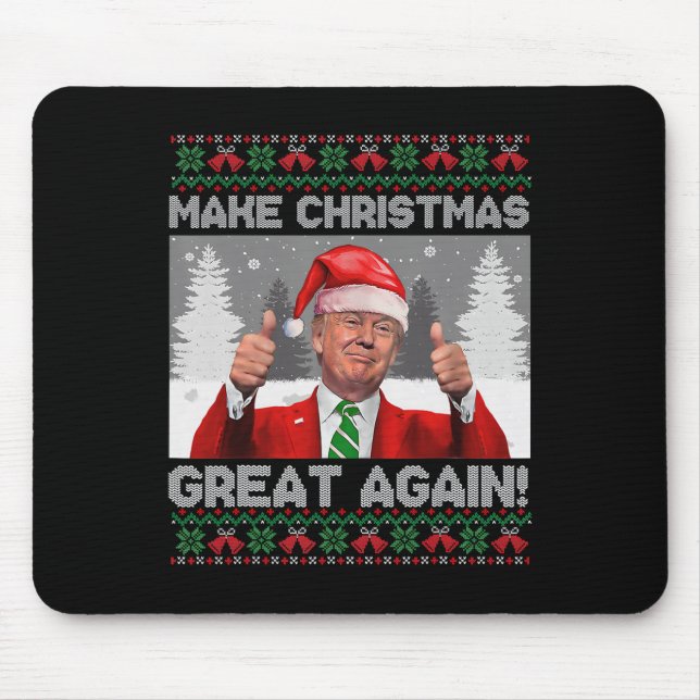 Mousepad Faça o Natal Grande Novamente Roupas de Cama Diver (Frente)