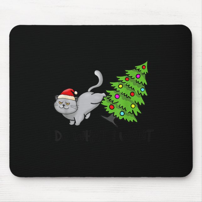 Mousepad Faça o que eu quero na árvore de Natal, Natal, eng (Frente)