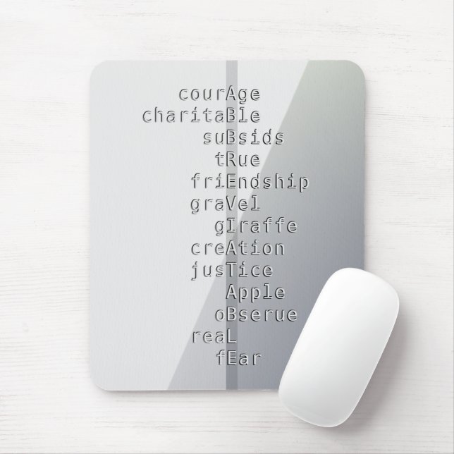 Mousepad Faça seu nome ou mensagem com palavras cruzadas? M (Com mouse)