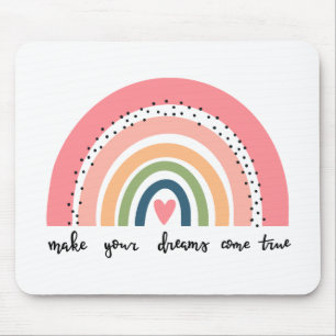 Mousepad Faça seus sonhos se tornarem verdadeiros Arco-Íris