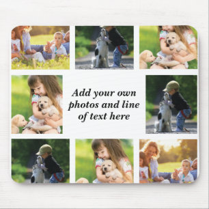 Mousepad Faça sua própria colagem de fotos e texto