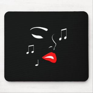 Mousepad Face de Música Feminina